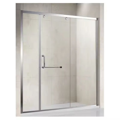 Porte coulissante de douche imperméable et isolée en acier inoxydable