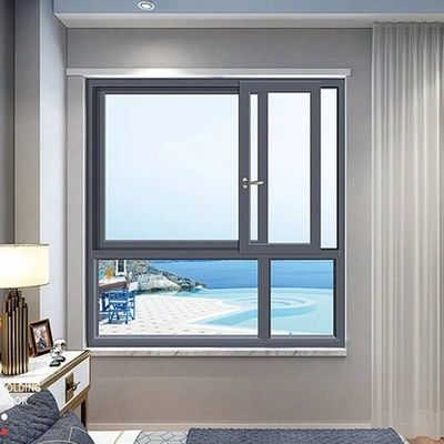 Vitres à double vitrage personnalisées en aluminium à cadre noir