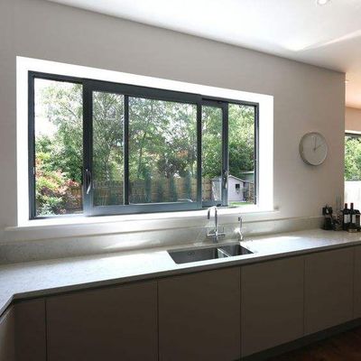 Fenêtres coulissantes horizontales en aluminium à double vitrage de qualité supérieure, norme européenne