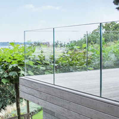 10mm 12mm 6+6mm Tempered Glass U Channel Glass Railing Frameless Glass Balustrade
